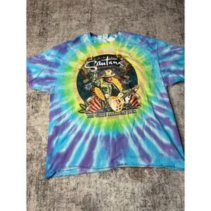 Santana "Supernatural" 2019 Tour Music Concert Tie Dye T-Shirt 2019 Adult 2XL